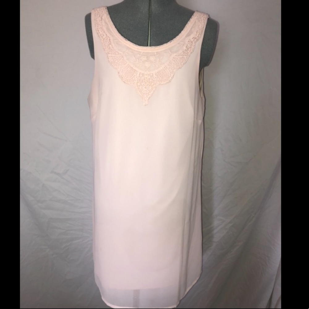 Light pink shift dress